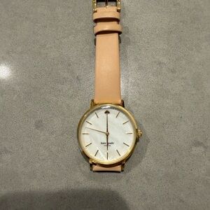 Kate Spade Gold and Tan Leather Strap Watch